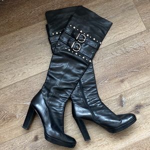 Stuart Weitzman Black OTK Boots - Carnaby